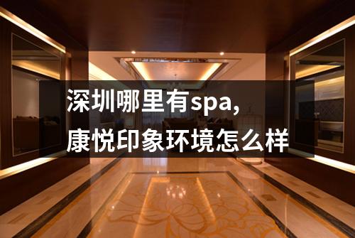 深圳哪里有spa,康悦印象环境怎么样