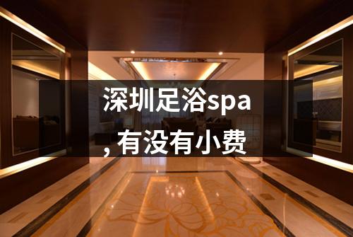 深圳足浴spa, 有没有小费