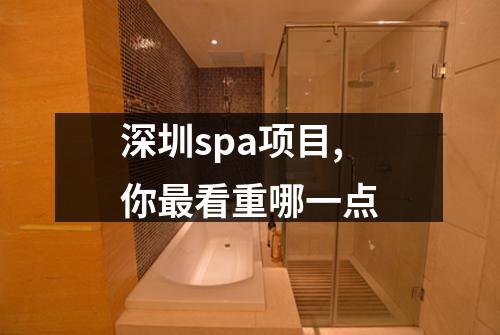深圳spa项目,你最看重哪一点