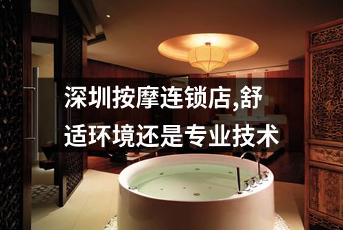 深圳按摩连锁店,舒适环境还是专业技术
