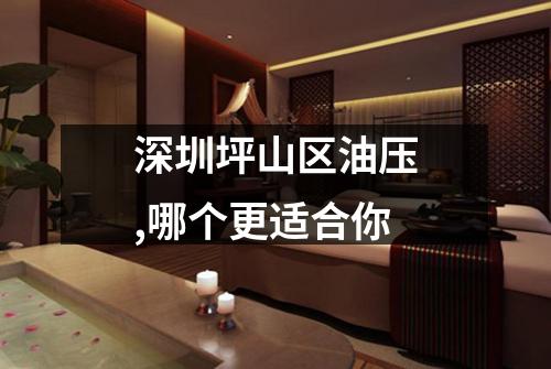 深圳坪山区油压,哪个更适合你